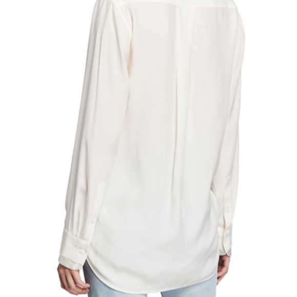 Rag & Bone Victor Draped Silk Blouse - Picture 5 of 11